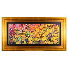 Tim Yanke Fox Trot Signed Abstract Expressionism Embellished Giclee Canvas, 2008