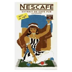 1960 Nescafe, Pure Coffee Extract Original Vintage Poster
