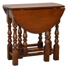 Antique English Oak Gate-Leg Table, circa 1900