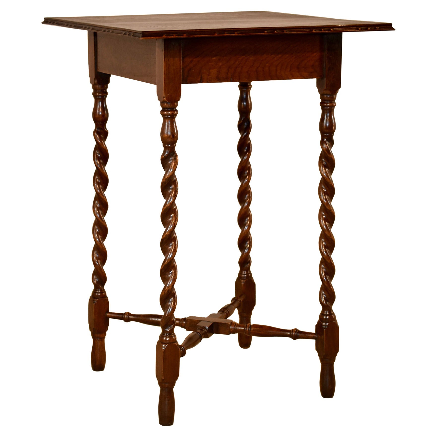 circa 1900 English Oak Side Table For Sale