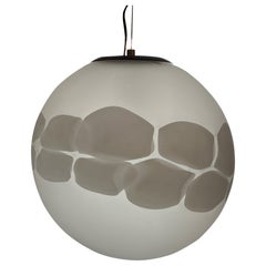 Space Age Sphere Chandelier ITSO Mazzega in Murano Glass, Italy, circa 1970s