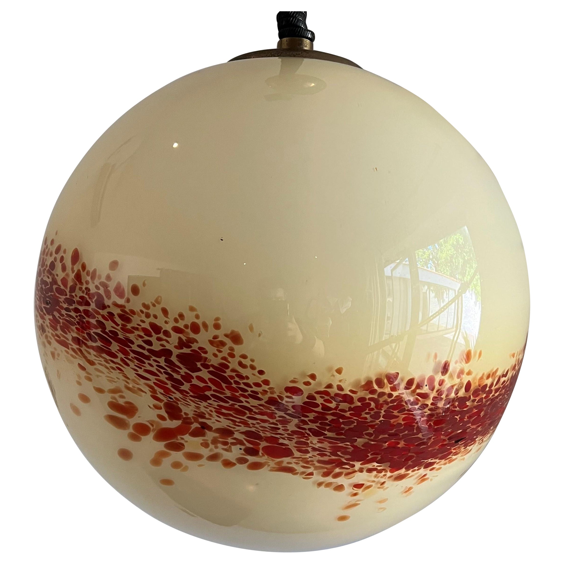 Space Age Sphere Chandelier ITSO Mazzega in Murano Glass, Italy, circa 1970s For Sale