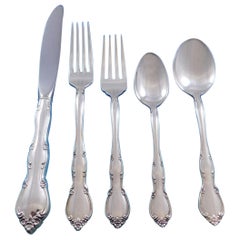 Rose Tiara by Gorham Sterling Silver Flatware Set for 12 Service 65 Pieces