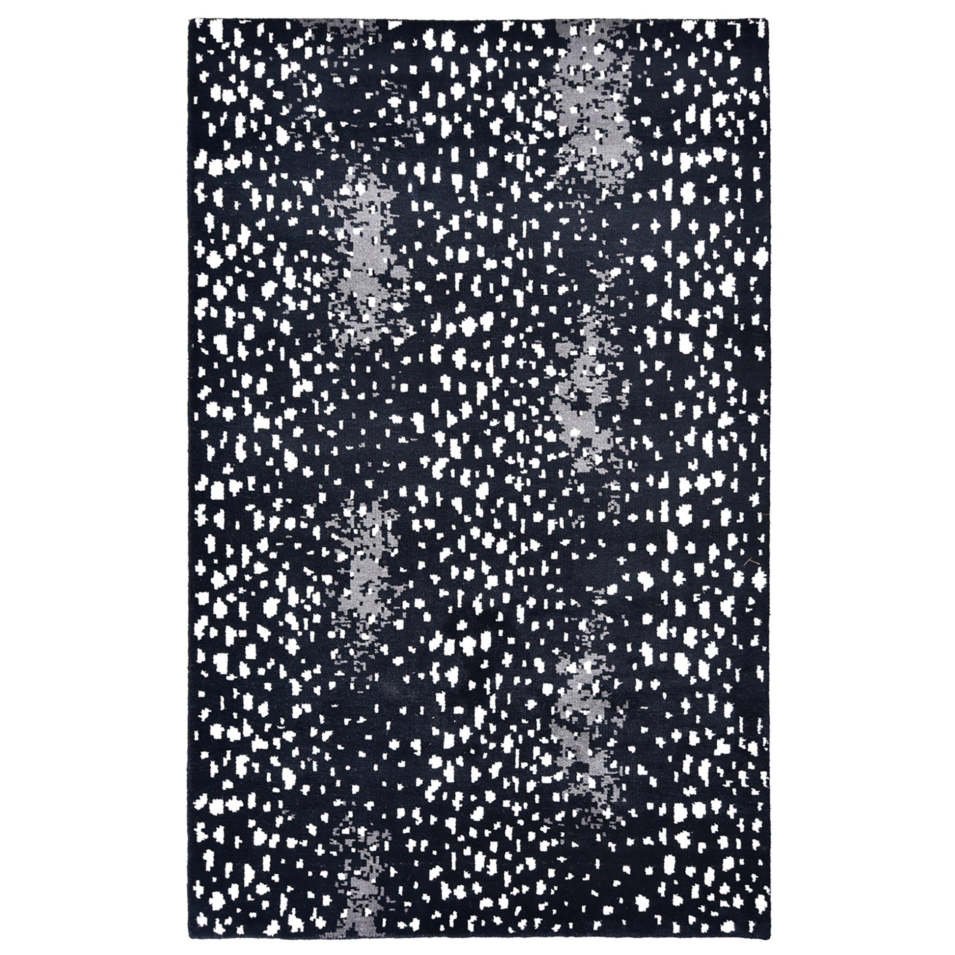 Solo Rugs Modern Animal Hand Knotted Black Area Rug For Sale
