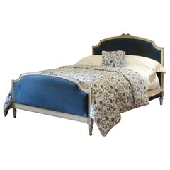 Wide Upholstered French Antique Bed, WK182