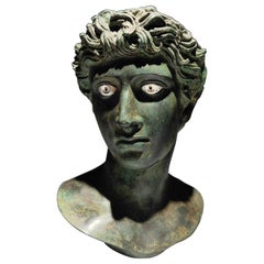 Greek Bust in Bronze, XIX Century