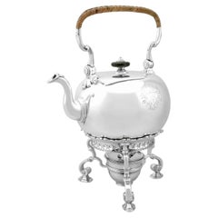 Sterling Silver Spirit Kettle by Charles Hatfield - Antique George II (1728)