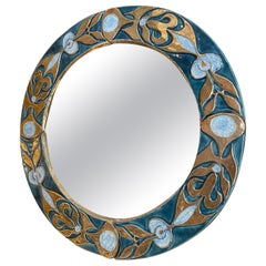 Ceramic Mirror by Mithé Espelt, France, 1960s