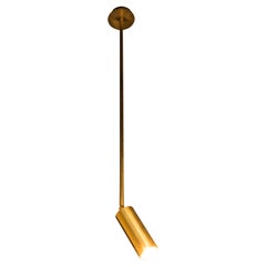 Natural Brass Contemporary-Modern Ceiling Light Handcrafted in Italy