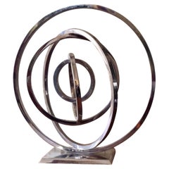 Abstract Atomic Chrome Sculpture
