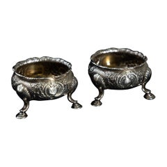 Pair of Silver Saliers, London, Mid-18th Century