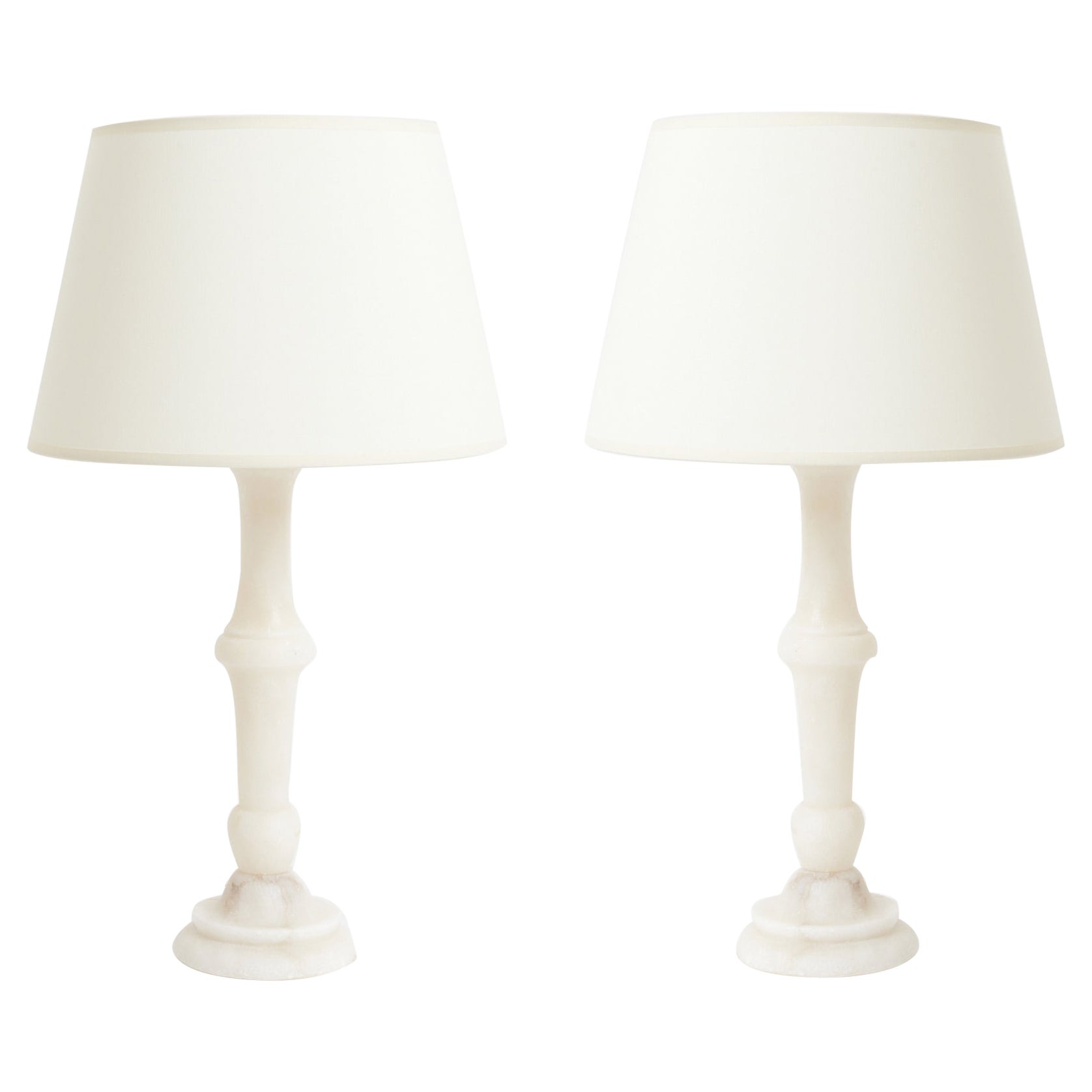 Pair of Alabaster Table Lamps