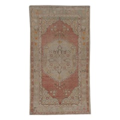Türkischer Oushak-Teppich im Vintage-Stil, 3'3 x 5'3 cm