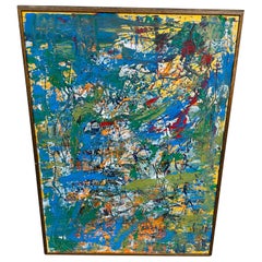Modern Expressionist Abstract Painting Signed Mullin