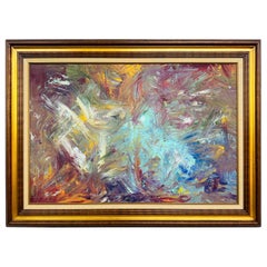Modern Expressionist Abstract Painting Signed Mullin