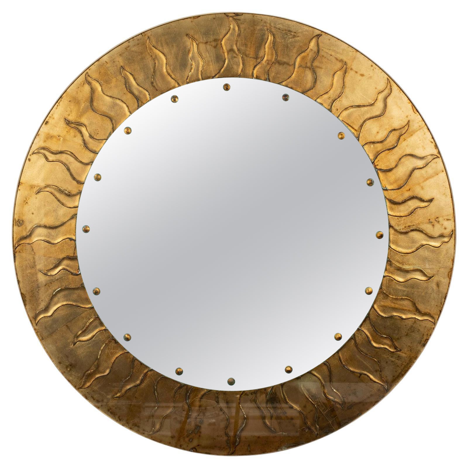 David Marshall Eglomise Sunburst Mirror