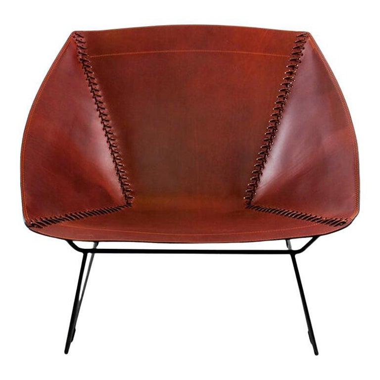 Cognac Stitch Chair by Oxdenmarq