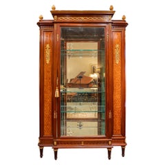 Fine French Louis XVI Kingwood Parquetry Viewing Cabinet by Francois Linke 