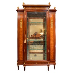 Fine French Louis XVI Kingwood Parquetry Viewing Cabinet by Francois Linke