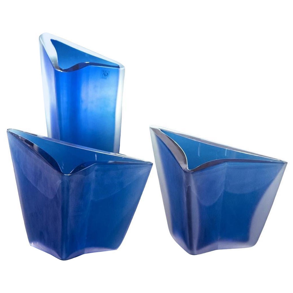 Set of 3 Freccia Vases by Purho For Sale