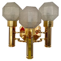 Gaetano Scoliari Sconce Murano with Brass, Italy, 1970