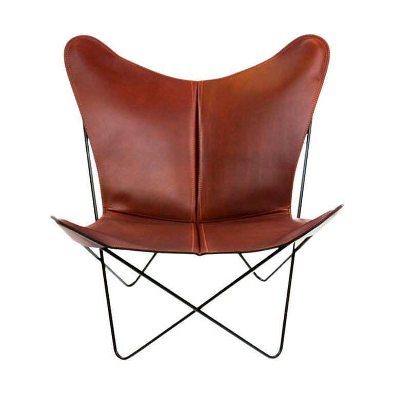 Cognac and Black Trifolium Chair by Ox Denmarq