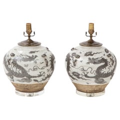 Vintage Pair of Chinese Export Lamps