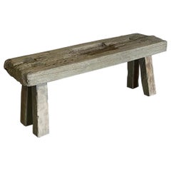 Antique Rustic Batea Bench