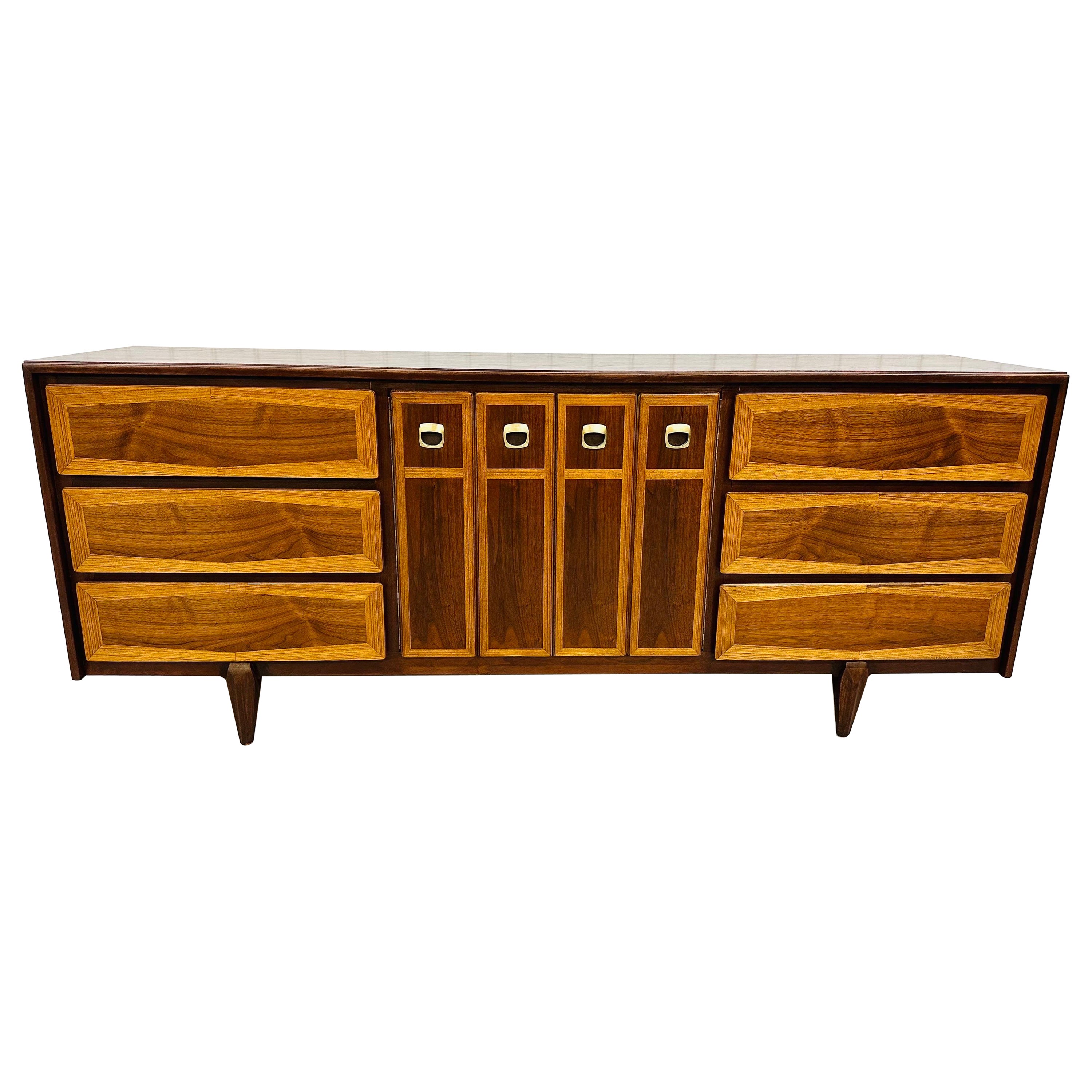Mid-Century Modern American of Martinsville Walnut Dresser