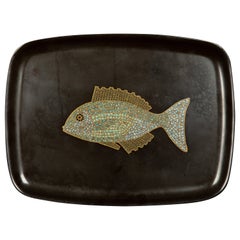 Vintage Midcentury Couroc Fish Tray 