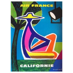 1961 Air France, California Original Vintage Poster