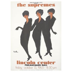1969 The Supremes, Lincoln Center Original Vintage Poster