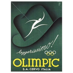 1937 Olimpic Italia Original Vintage Poster