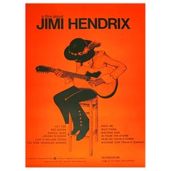 1973 Jimi Hendrix 'A Film About' Original Antique Poster