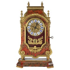 Late 19th Century Boulle Style Marquetry Mantel Clock ‘Religieuse’