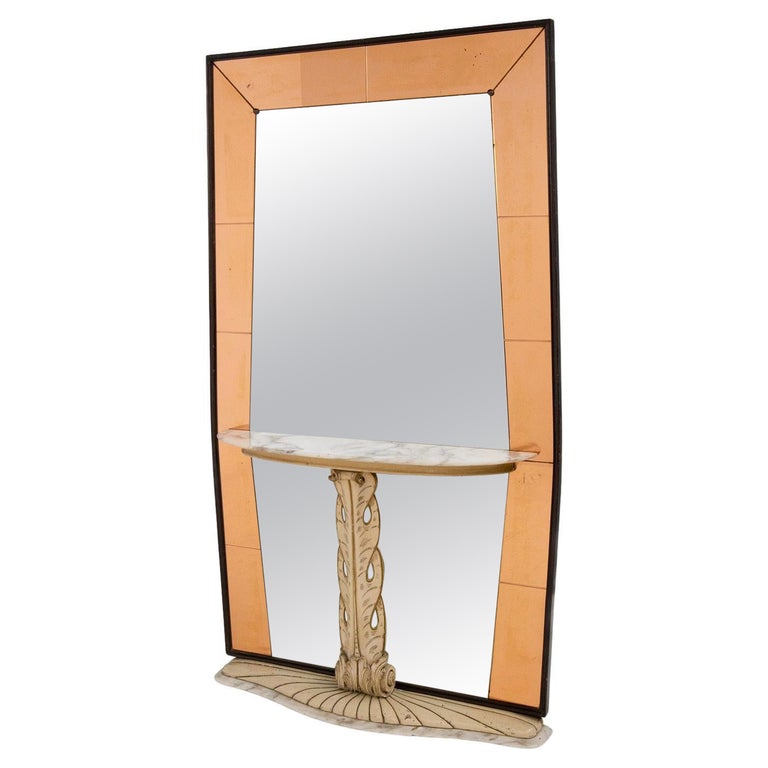 Italian Manifacture Pink Wall Mirror by Dassi For Sale at 1stDibs