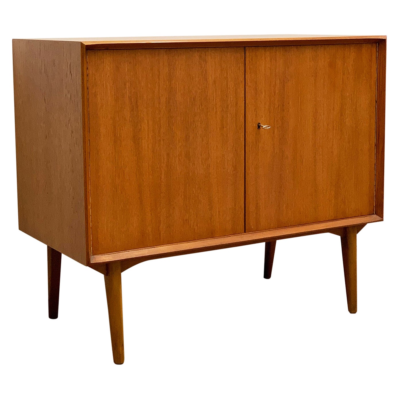 Small Mid-Century Sideboard in Teak by Rex Raab for Wilhelm Renz, Germany, 1960s For Sale