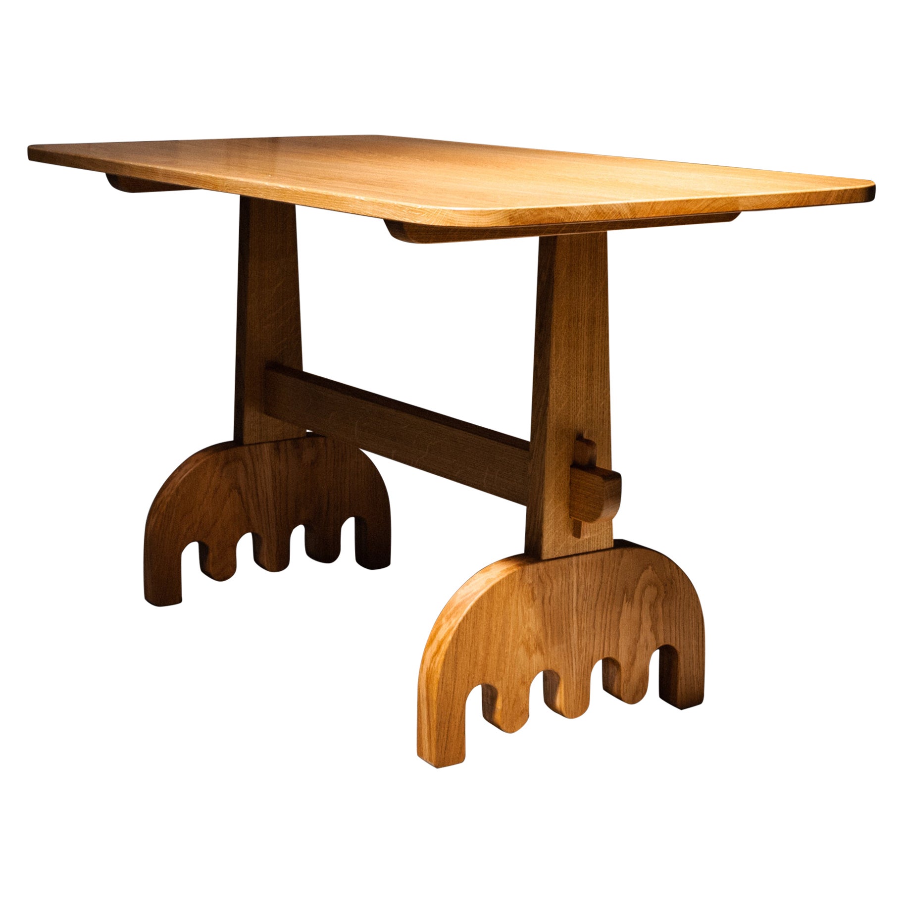 Refectory Dining Table, Solid Oak, Organic Modern, Design by Loose Fit, UK