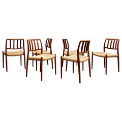 Midcentury Teak Dining Chairs #83 by Niels O. Møller for J. L. Moller, Set of 6