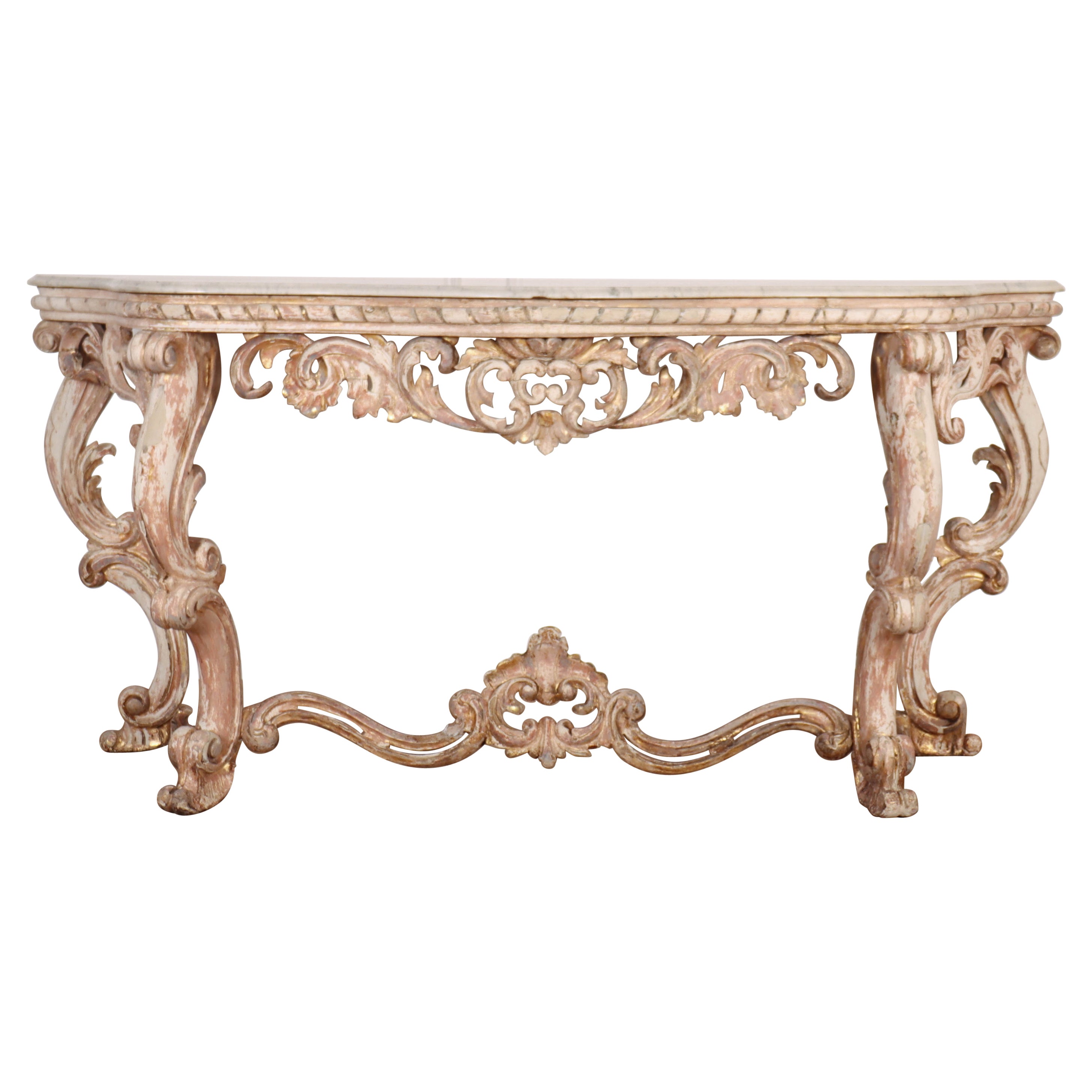 French Carved Console Table