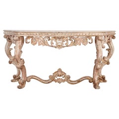 French Carved Console Table