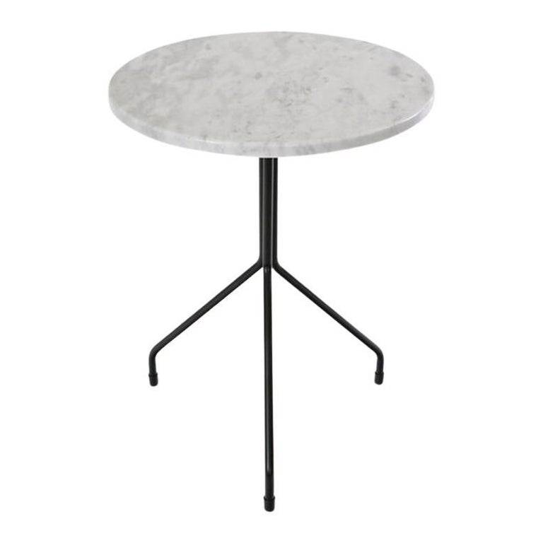 Medium All for One White Carrara Marble Table by OxDenmarq For Sale