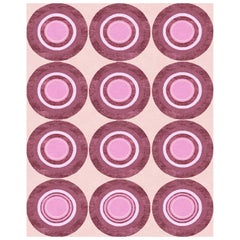 Sasha Bikoff Collection Modern Area Rug Maroon "Goal Aura"