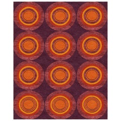 Tapis moderne de la collection Sasha Bikoff orange rouille « Goals Bonfire » 6'X9'