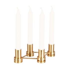 Set of 4 Brass Candle Holder by OxDenmarq