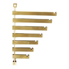 Vintage Brass Seven Coat Rack by OxDenmarq