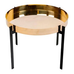 Brass Single Deck Table by OxDenmarq