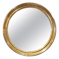 Early 20th Century French Gold Gilt Round Mirror