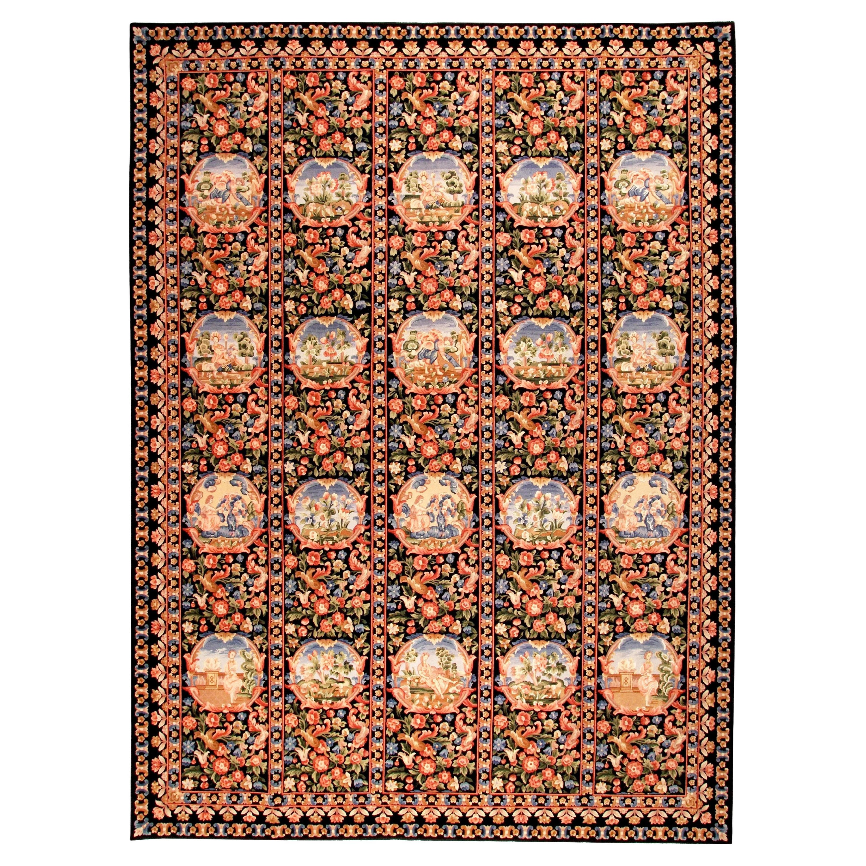 VIA COMO "La Fontaine" Hand Knotted Fine Wool Rug Carpet One of a Kind 10x13 ft