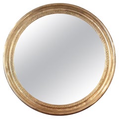 Early 20th Century French Gold Gilt Round Mirror